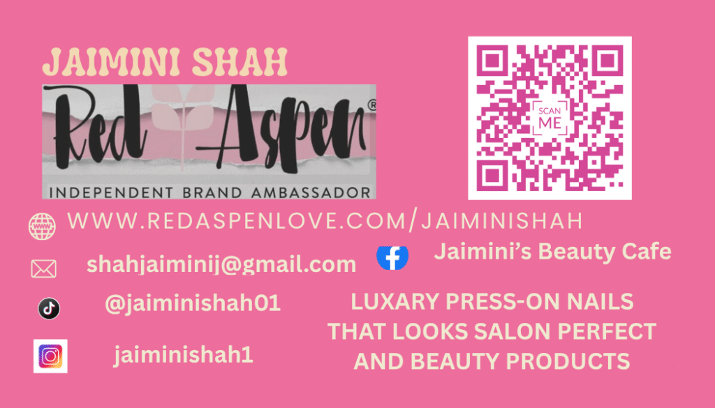 Shop at www.redaspenlove.com/jaiminishah to purchase luxary brand nails and beauty products
